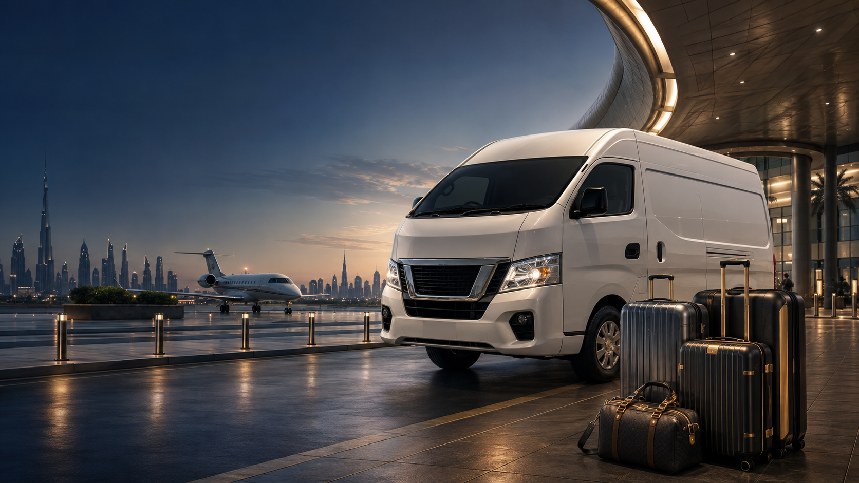Premium luggage transfer van for private aviation passengers