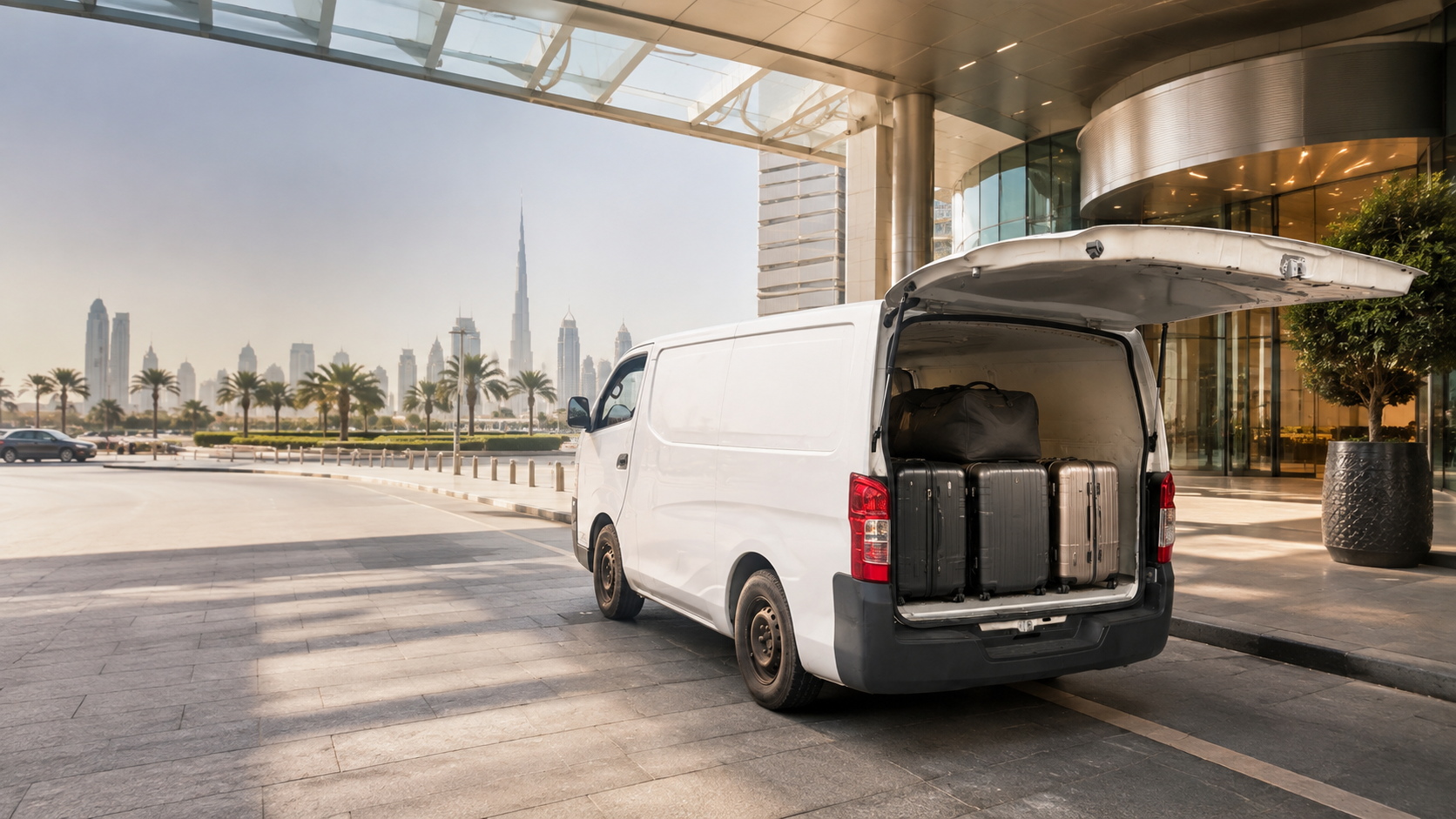 Door to door luggage delivery with cargo van