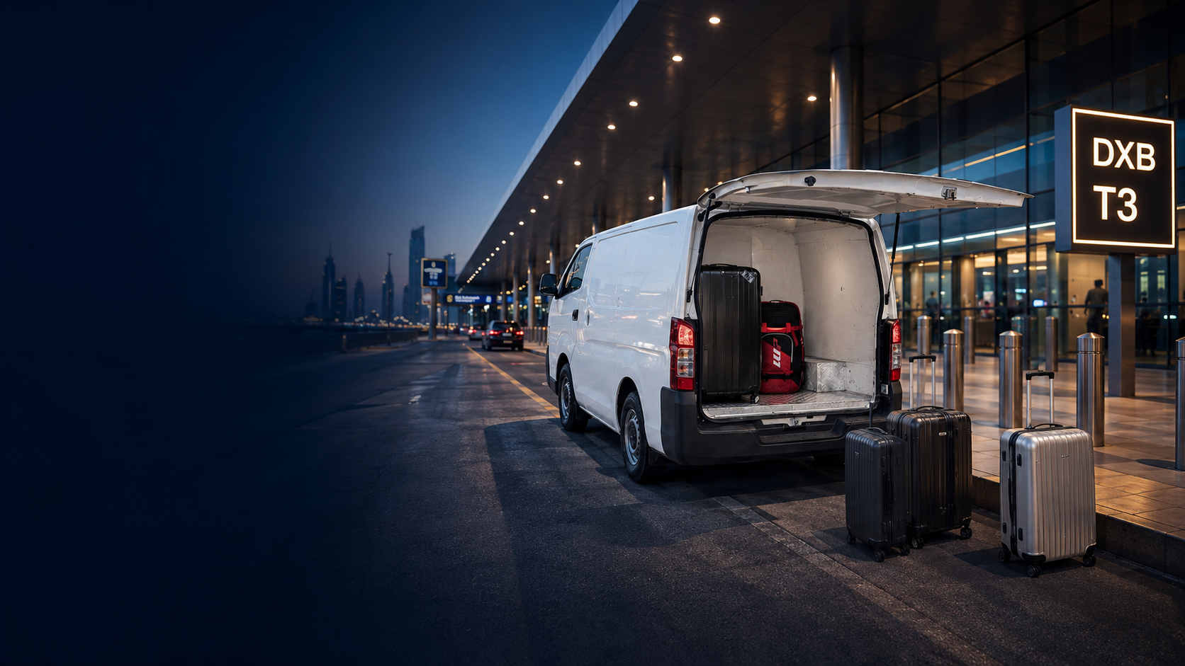 Same day luggage delivery service at airport terminal